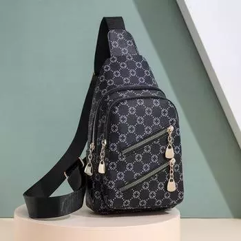 Женская нагрудная сумка через плечо, новая ретро и стильная универсальная спортивная сумка с несколькими карманами на одно плечо