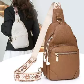 Женская нагрудная сумка из искусственной кожи, сумка через плечо, сумка через плечо, сумка для мобильного телефона красный