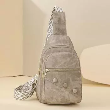 Женская нагрудная сумка из искусственной кожи, сумка через плечо на одно плечо, легкая сумка для мобильного телефона большой емкости синий