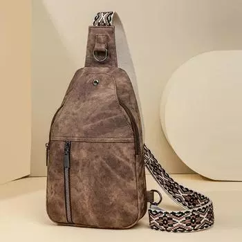 Женская нагрудная сумка, многослойная однотонная сумка через плечо, дорожная многослойная сумка через плечо, сумка для мобильного телефона синий