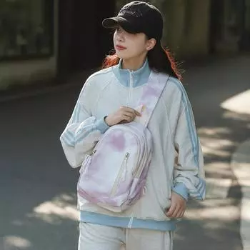 Женская нагрудная сумка с принтом в виде галстука, сумка на плечо с принтом хаки