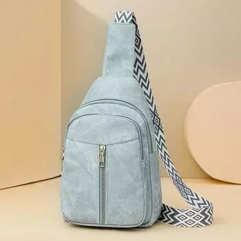 Женская нагрудная сумка Сумка через плечо Мягкая кожаная сумка через плечо Сумка для мобильного телефона хаки