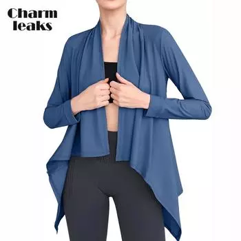 Женская накидка для плавания Charmleaks, рубашка для плавания с длинными рукавами, рашгард, UPF 50+, пляжные накидки