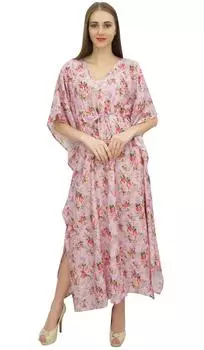 Женская накидка-кимоно из хлопка с цветочным принтом Bimba, розовый макси-кафтан-10 10 детские розовый