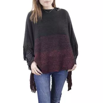 Женская накидка в этническом стиле в стиле ретро, толстая цветная полосатая шаль, шарф One Size