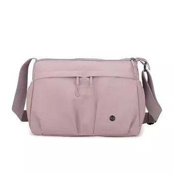 Женская наплечная сумка Легкий кошелек для монет Большая вместимость Многофункциональная сумка кроссбоди для поездок светло-фиолетовый