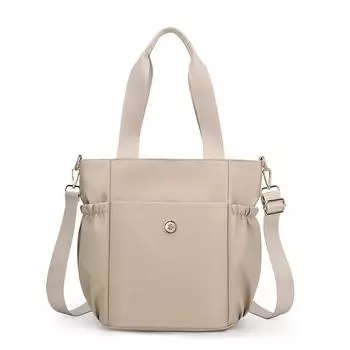 Женская наплечная сумка нейлоновая сумка через плечо легкая сумка-тоут бежевый