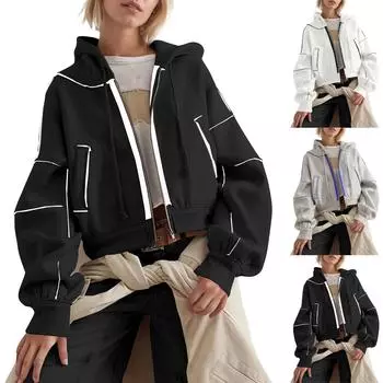 Женская негабаритная толстовка с длинным рукавом, повседневная свободная рубашка на пуговицах с V-образным вырезом, туника, топы, рубашки L бежевый