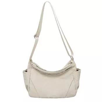 Женская нейлоновая сумка большой вместимости, студенческая сумка через плечо, мужская легкая сумка-тоут белый