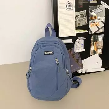 Женская нейлоновая сумка через плечо с застежкой-молнией Простая и повседневная сумка через плечо с застежкой-молнией Однотонная