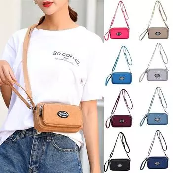 Женская нейлоновая сумка через плечо Водонепроницаемая элегантная повседневная сумка для покупок светло-синий