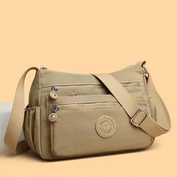 Женская нейлоновая сумка для матерей среднего и пожилого возраста, сумка-мессенджер на одно плечо красный