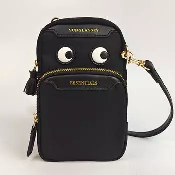 Женская нейлоновая сумка для телефона Anya 2024 — коллекция весна/лето чёрный