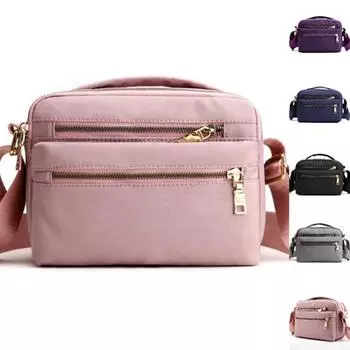 Женская нейлоновая сумка на плечо, водонепроницаемая сумка на молнии с несколькими карманами, роскошные сумки, женские сумки через плечо, женская сумка One Size фиолетовый