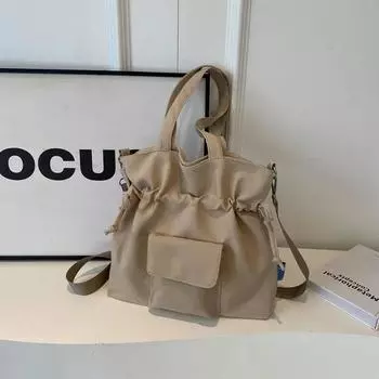 Женская нейлоновая сумка-тоут на молнии, повседневная сумка через плечо для женщин, простота, новинка, молодежь