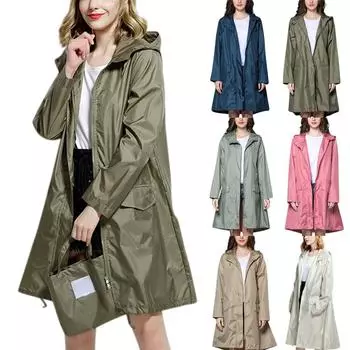 Женская непромокаемая куртка, водонепроницаемое ветрозащитное пальто, верхняя одежда XL зелёный
