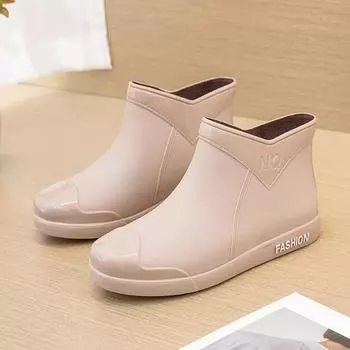 Женская непромокаемая обувь Модные трендовые непромокаемые противоскользящие ботинки с короткими рукавами для взрослых 36 хаки