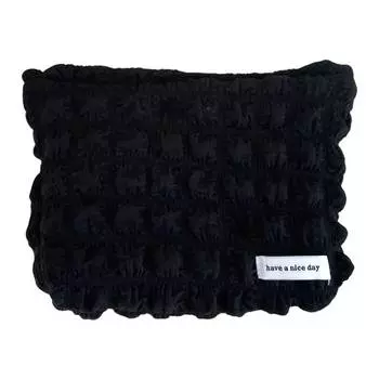 Женская несессер-органайзер Bubble Chiffon Organizer Clutch Bags Multifunction Portable Casual Simple Candy Color для выходных и отпуска бежевый