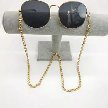 Женская нескользящая цепочка для солнцезащитных очков: Вдохновлено европейскими и американскими ювелирными изделиями, алюминиевая кромка, сохранение цвета Small oblique