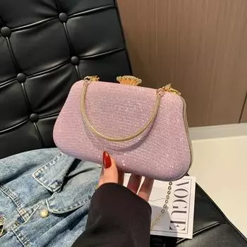 Женская нежная фактура сумочка Весна Новая универсальная сумка через плечо с цепочкой Маленькая квадратная сумка для женщин