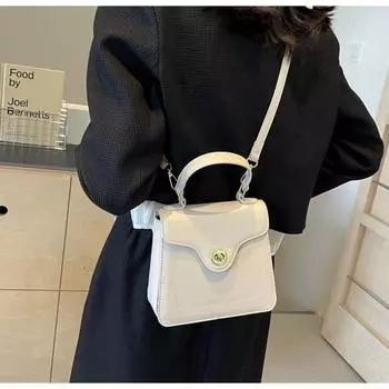 Женская нишевая текстурная сумка 2024 года, новая весенняя сумка через плечо на одно плечо, элитная и модная универсальная маленькая квадратная сумка