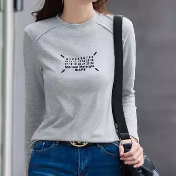 Женская нижняя рубашка с длинными рукавами, полуводолазка, большой размер, универсальный внутренний слой для осени и зимы, теплые топы S белый