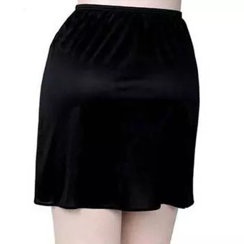 Женская нижняя юбка с полуслипом, нижняя юбка под платьем, мини-юбка, защитная юбка чёрный