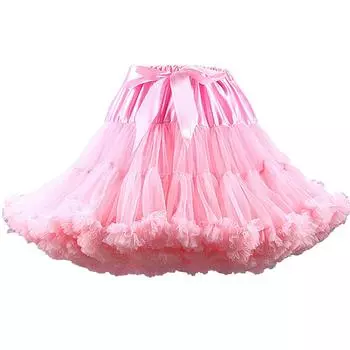 Женская нижняя юбка, свинг-юбка принцессы, хиппи, косплей, милый новый One Size розовый