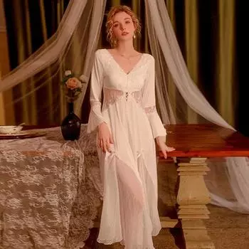 Женская ночная пижама, весеннее кружевное атласное платье с открытой спиной и подкладкой для груди, однотонная сексуальная пижама для женщин M