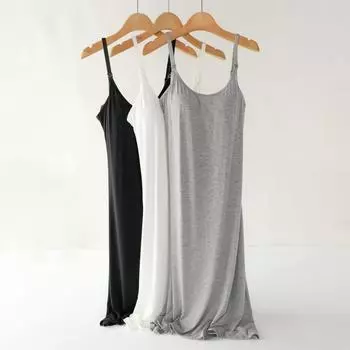 Женская ночная рубашка для кормящих мам, регулируемое платье на бретельках для беременных, мягкий халат для грудного вскармливания, свободная одежда для сна без рукавов, ночная рубашка M