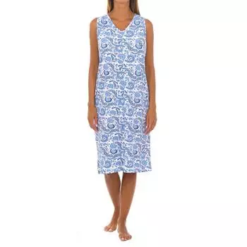 Женская ночная рубашка Drawing Blue KL45215 на бретелях L разноцветные