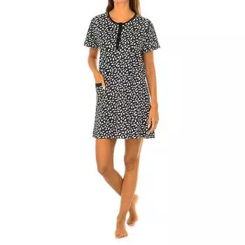 Женская ночная рубашка с короткими рукавами и круглым вырезом KL45182