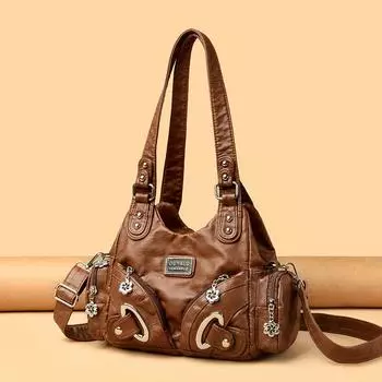 Женская новая европейская и американская женская сумка через плечо, модная женская сумка через плечо с ручкой