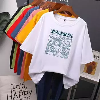 Женская новая футболка с геометрическим принтом, повседневные футболки с рисунком, футболка с коротким рукавом и принтом M чёрный