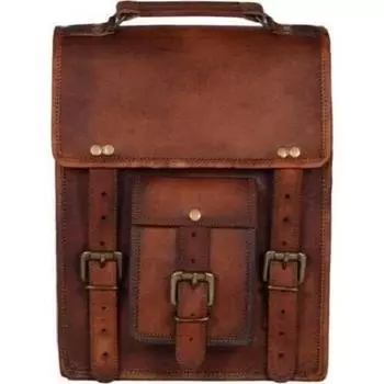 Женская новая кожаная винтажная сумка через плечо, коричневая сумка-тоут 11 x 15 x 4 in коричневый