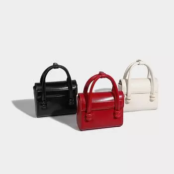 Женская новая мини-сумка-мессенджер 2024 года, компактная, квадратная, высококачественная, простая, на каждый день, через плечо белый