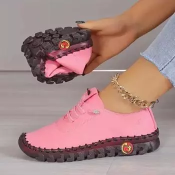 Женская новая мода с круглым носком, дизайнерская спортивная обувь, женская весенняя простая однотонная вулканизированная обувь для походов в горы 36