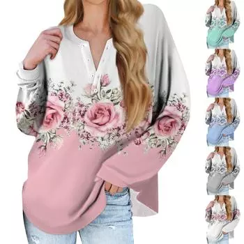 Женская новая модная футболка с длинными рукавами и длинными рукавами с воротником на пуговицах, тонкий топ, повседневные топы XXXL серый