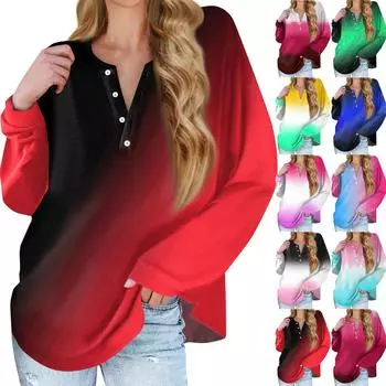 Женская новая модная футболка с длинными рукавами и воротником на пуговицах, тонкий топ, повседневные топы XL