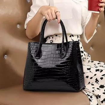 Женская новая модная и стильная высококачественная осенне-зимняя сумка через плечо из натуральной кожи большой емкости