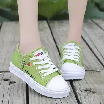 Женская новая модная обувь, прогулочная обувь на плоской подошве, женская легкая обувь с низким верхом, парусиновая обувь с толстой подошвой 36 чёрный