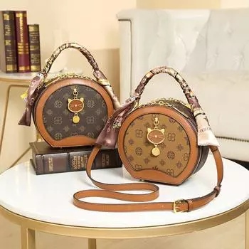 Женская новая модная сумка через плечо Baobao 2023, маленькая круглая сумка на одно плечо M