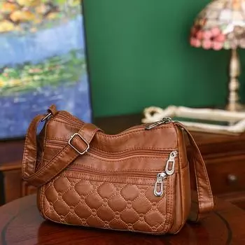 Женская новая модная сумка через плечо на одно плечо, женская сумка через плечо из мягкой кожи для мам среднего возраста