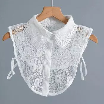 Женская новая рубашка с белым воротником, женская рубашка с лацканами, поддельный воротник, галстук, винтажный съемный поддельный воротник, свитер, декоративные фуксиевые колье