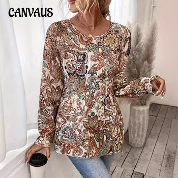 Женская новая шифоновая рубашка в стиле бохо Senior Sense of Thin Shirt Inside The Early Spring S