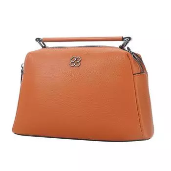 Женская новая сумка через плечо из натуральной кожи, ручная маленькая квадратная сумка из воловьей кожи на одно плечо, женская большая вместительность оранжевый