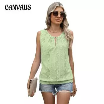 Женская новая весенне-летняя персонализированная однотонная безрукавка с V-образным вырезом на кнопках, майка, жаккардовые топы S белый