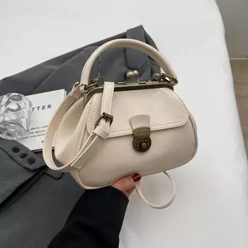 Женская новая высококачественная фактурная сумка через плечо осень-зима ретро универсальная одноплечевая модная трендовая PU однотонная сумка (20cm<Max Length<30cm)