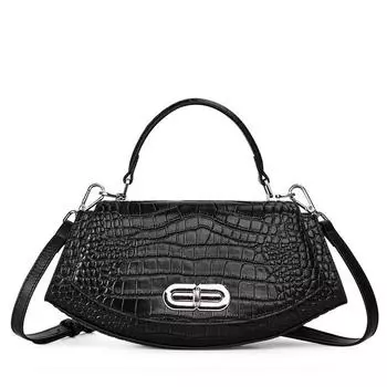 Женская новая высококачественная сумка подмышкой с крокодиловым узором, фактурная сумка через плечо с каблуком-каблуком для матери