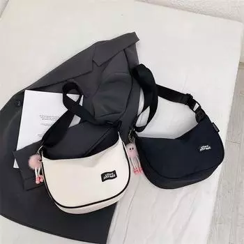 Женская новинка лета 2024, повседневная универсальная сумка через плечо с маленькой и легкой сумкой для пельменей из ткани Оксфорд